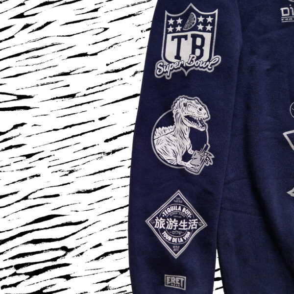 TEQUILA BOYS TRIBE SWEATER NAVY SLEEVE 1