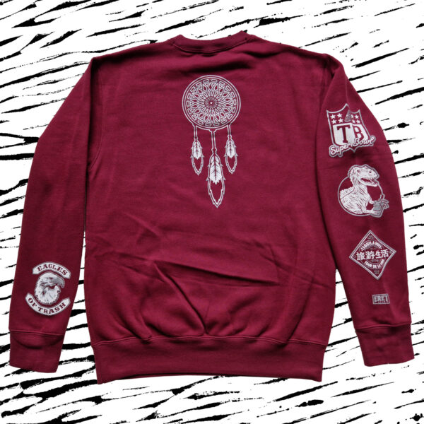TEQUILA BOYS TRIBE SWEATER BURGUNDY BACK