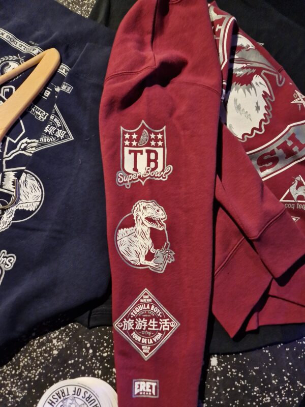 TEQUILA BOYS EAGLE SWEATER (Burgundy Red) - Image 4